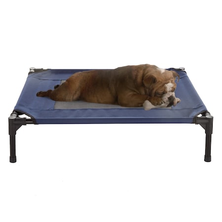 Pet Adobe Steel Frame Elevated Dog Bed - 30x24, Navy 797585CTO